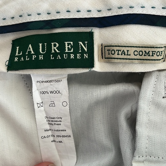 42x42 Men’s Vintage Ralph Lauren Pleated Trouser - Picture 4 of 7